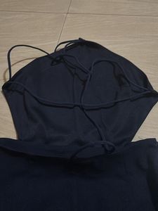 Blue Backless Dress