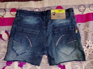 Distressed Denim Shorts