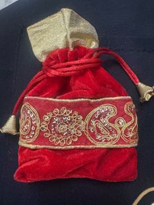 Embroidered Velvet Pouches