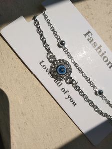 Double Chain Evil Eye Bracelet