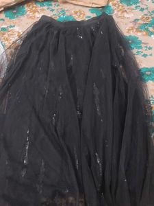 Black Sequin Skirt Partywear New