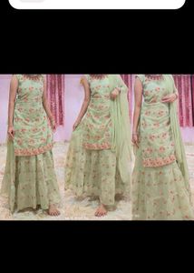 Floral Print Kurti with Lagging Pants