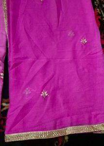 Pink Embroidered Dress Material
