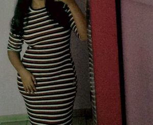 Striped Midi Dress