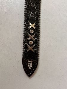 Black Studded Rhinestone Belt