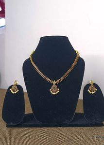 Elegant Gold-Plated Necklace &amp; Earring Set