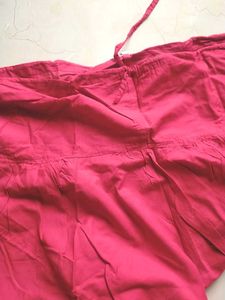 Red Pure Cotton Churidar Pants Size XL