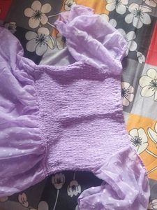 Lavender Swiss Dot Dress