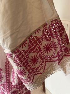 Embroidered White Kurta