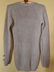 Tally weijl dusty pink Lace-Up Knit Sweater