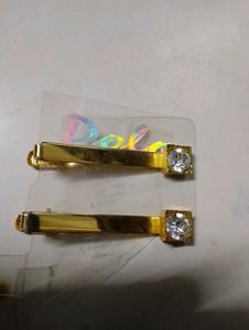 Tie Pin 📍 With Golden &amp; White Stone 🪨
