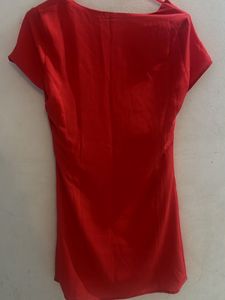 Chic Red Button-Down Dress