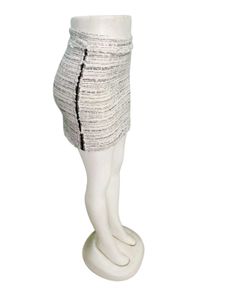 Zara Tweed Mini Skirt Size 28 New Condition