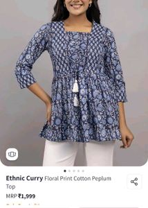 Floral Print Peplum Top