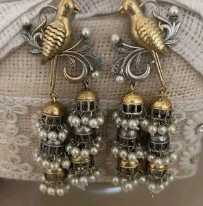 Pure Brass Bird Earrings