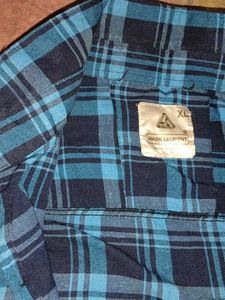 Blue Plaid Flannel Shirt