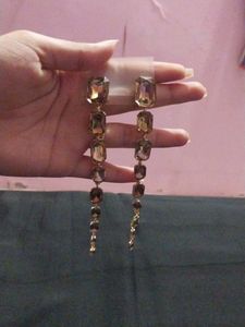Dangling Gemstone Earrings