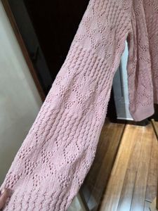 Pink Knit Pullover Sweater