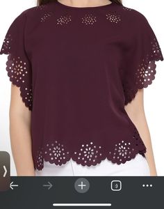 Maroon Cutout Top