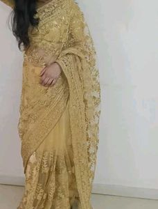 Elegant Gold Saree
