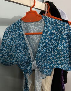 Floral Tie-Front And Back Top