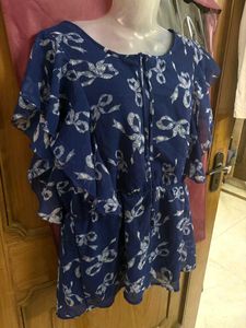 Blue Floral Top