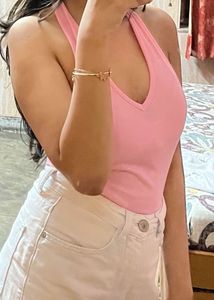 Baby Pink Halter Neck Top (S)
