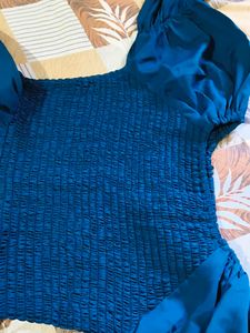 Blue Ruffled Top