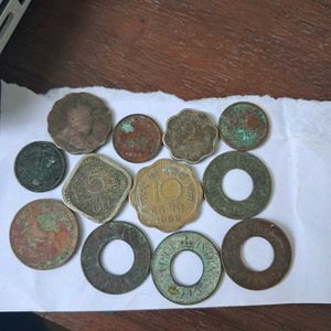 12Vintage Indian Coin Collection