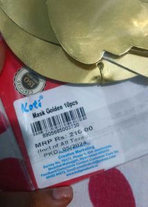 Gold Party Masks