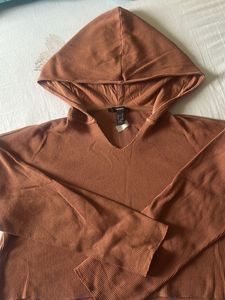 Forever 21 Hooded Crop Top