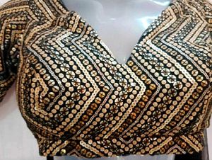 Black Blouse... With Golden Sequence Work