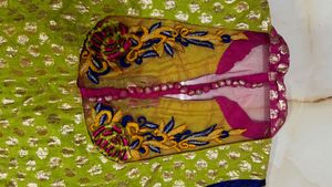 Lime Green Anarkali Dress