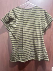 Striped Olive Top