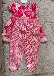 Girls&#39; Floral pink suit