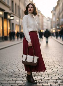 Chic Two-Tone Shoulder Bag