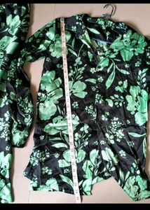 neon floral print coord set