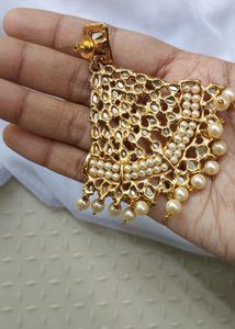 GOLDEN KUNDAN &amp; PEARLS CHANDELIERS 🎀