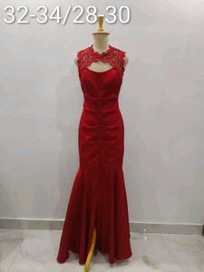 Elegant Red Evening Gown