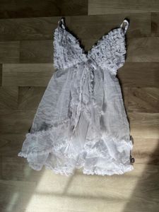 White Ruffle Top