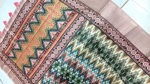 Patterned Saree with Tassels