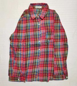 Colorful Plaid Flannel Shirt