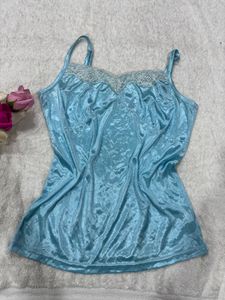 Aqua Lace Cami Top