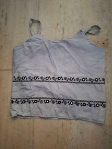 Blue Co-ord set with embroidery