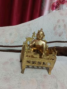 Pure Brass Laddu Gopalji (Thakurji) Murti
