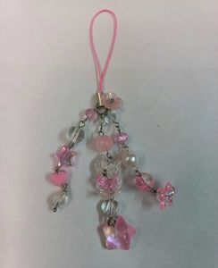 💖⭐ Handmade Pink Star Phone Charm with 3 Layers