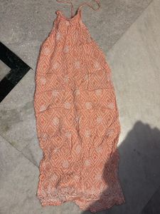 Pastel Halter Neck Kurti (needs Ironing)