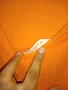 Dressberry orange ribbed dress