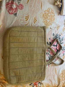 ORLO Beige Quilted Tote Bag