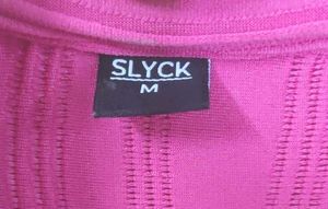 Pink Cropped Button-Up